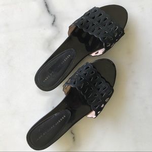 Marc by Marc Jacobs Black Suede Slides